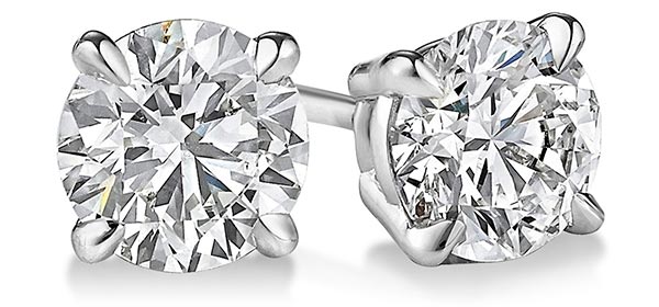 Diamond Stud Earrings Initial Example