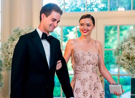 Snapchat CEO Evan Spiegel Engages Miranda Kerr