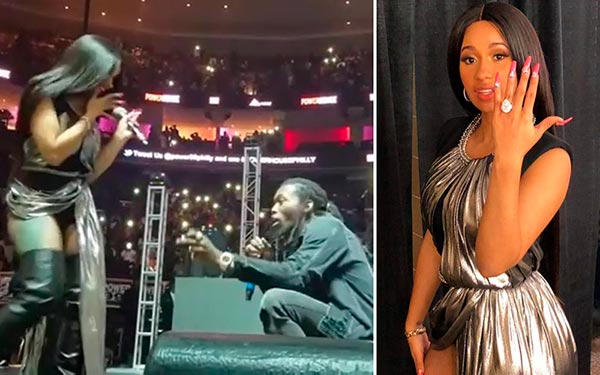 Cardi Bs and Offset Proposal and Engagement Ring