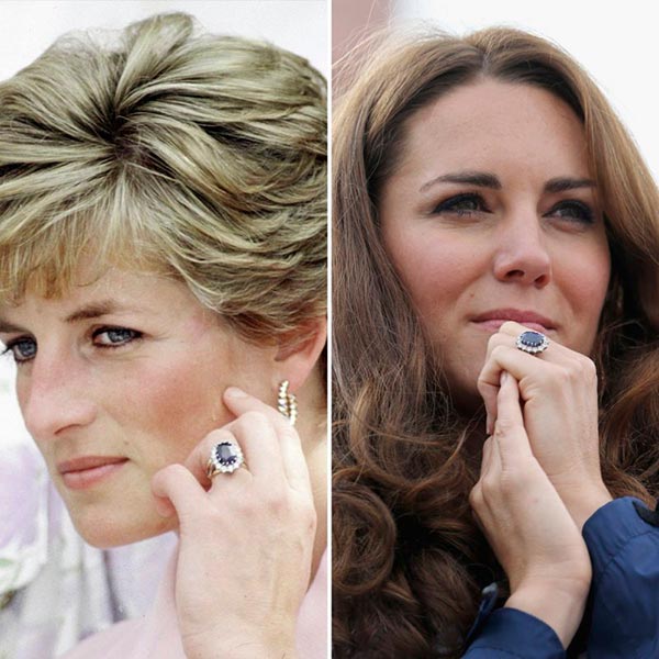 Buy 1.10 Carat (ctw) Kate Middleton Diana Inspired 10K White Gold Real  Round Diamond & Oval Ruby Royal Engagement Ring 1 CT Online at Dazzling Rock