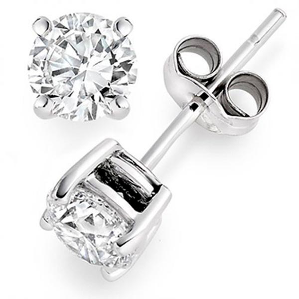 Diamond Stud Earrings Friction Back