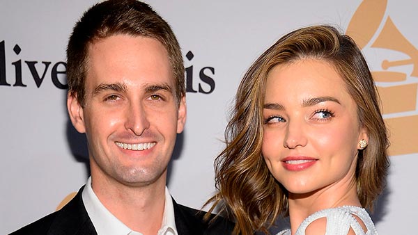 Miranda Kerrs and Evan Spiegel Engagement Ring Couple