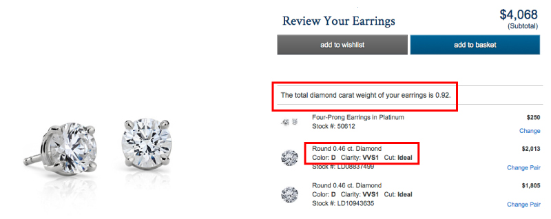 diamond stud earrings budget