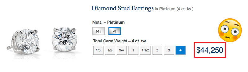 diamond stud earrings k