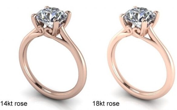 K rose gold vs K rose gold