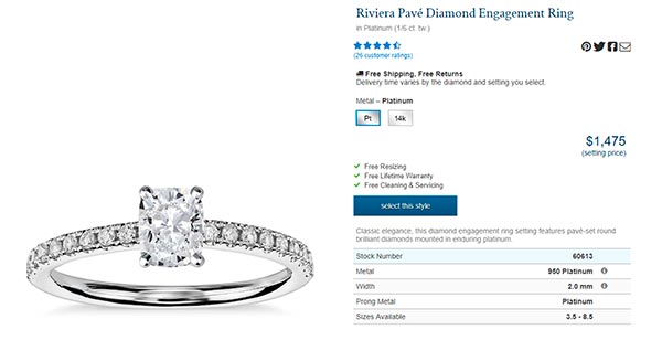 Meghan trainors Engagement Ring Blue Nile Copy