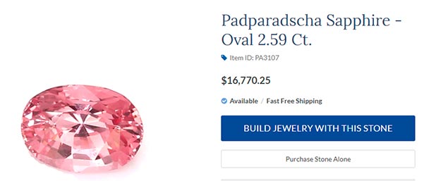 Princess Eugenies Engagement Ring Oval Padparadscha Price