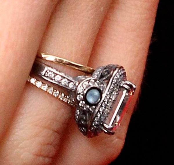 Jessica Biels Engagement Ring Side View