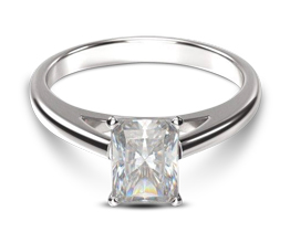 Classic Cathedral Solitaire Radiant Engagement Ring