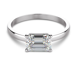 Classic Four Prong East West Engagement Ring