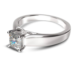 Trellis Princess Solitaire Diamond Engagement Ring