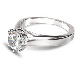 Weavéd Cathedral Solitaire Diamond Engagement Ring