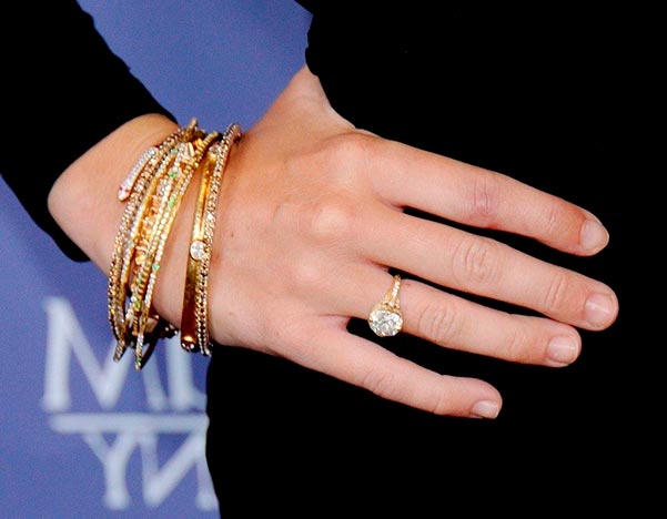 Miley Cyrus Engagement Ring Hand View