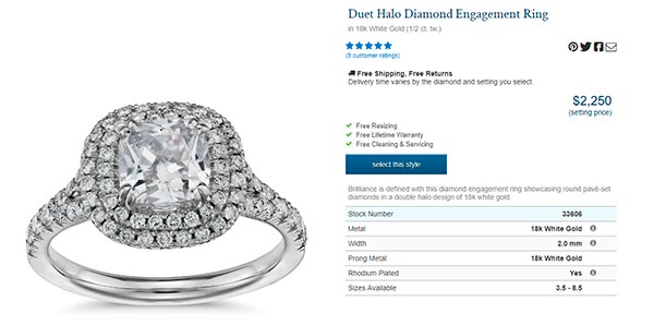 Meghan Trainors Engagement Ring Blue Nile Copy