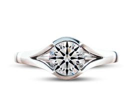 ‘Lena’ split shank engagement ring