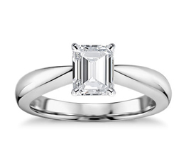 Classic Tapered Four Prong Engagement Ring