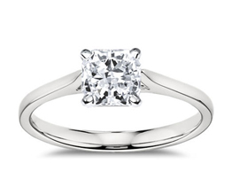 Petite Cathedral Solitaire Engagement Ring