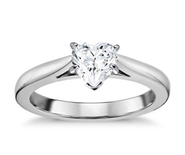 Cathedral solitaire engagement ring