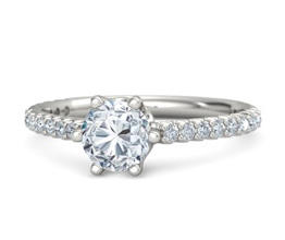 ‘Georgia’ pavé palladium engagement ring