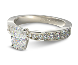 Perfect pavé oval diamond engagement ring