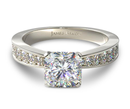 Perfect pavé radiant engagement ring