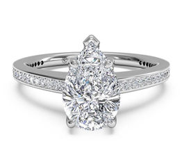 Diamond Micropavé Band Engagement Ring