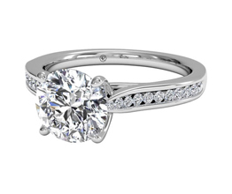 Channel-Set Diamond Engagement Ring With Surprise Diamonds