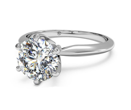 Six-Prong Knife-Edge Engagement Ring