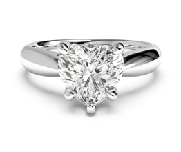 Solitaire Diamond Cathedral Tapered Engagement Ring