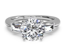 Tapered Baguette Diamond Engagement Ring