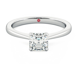 Elysium solitaire asscher engagement ring