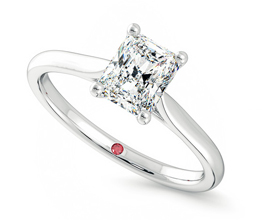 ‘Hope’ radiant claw set engagement ring