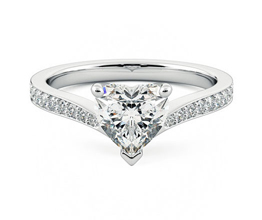 ‘Embrace’ heart shaped pavé engagement ring