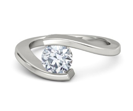 ‘Ocean’ palladium solitaire ring