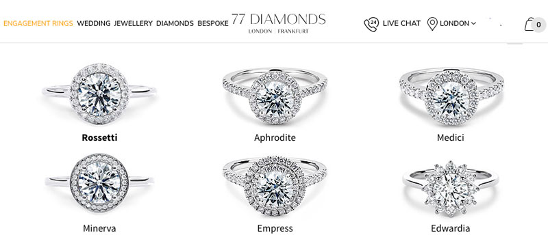 diamonds halo diamond rings