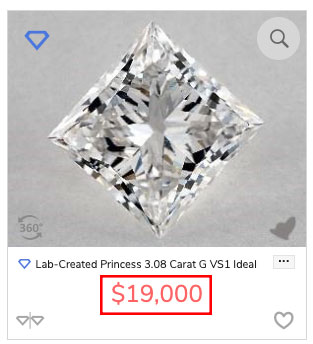 carat lab grown princess cut