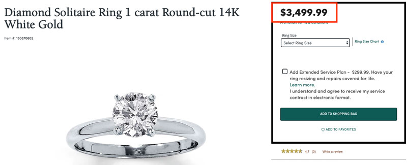 Amazon.com: 1Carat Moissanite Diamond Solitaire Engagement Ring : Handmade  Products