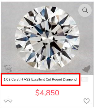 diamond budget H VS