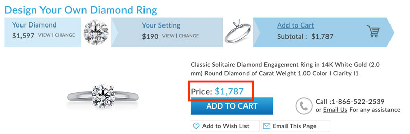 better value engagement ring