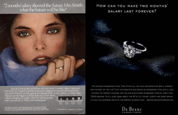 de beers two months salary ad