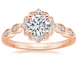 Cadenze Rose Gold Diamond Ring