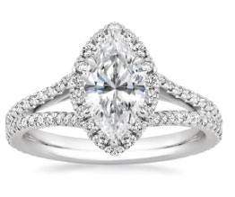 ‘Fortuna’ Marquise Halo Ring