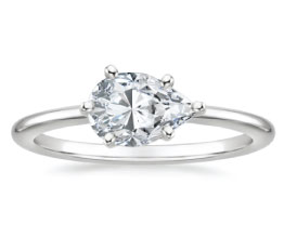 Horizontal Petite Comfort Fit Engagement Ring