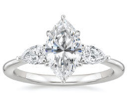 ‘Opera’ Marquise Three Stone Ring