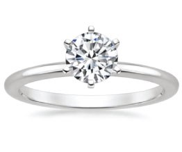 Six-Prong Petite Comfort Fit Engagement Ring