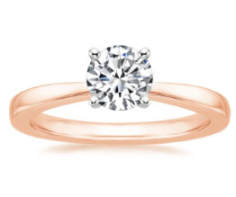 Petite Taper Rose Gold Engagement Ring