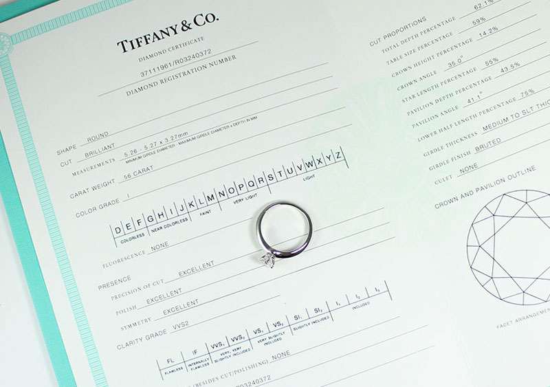 vintage tiffany ring certificate