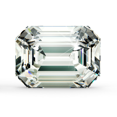 Emerald cut diamonds