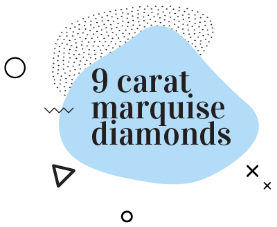 9 Carat Marquise Diamonds