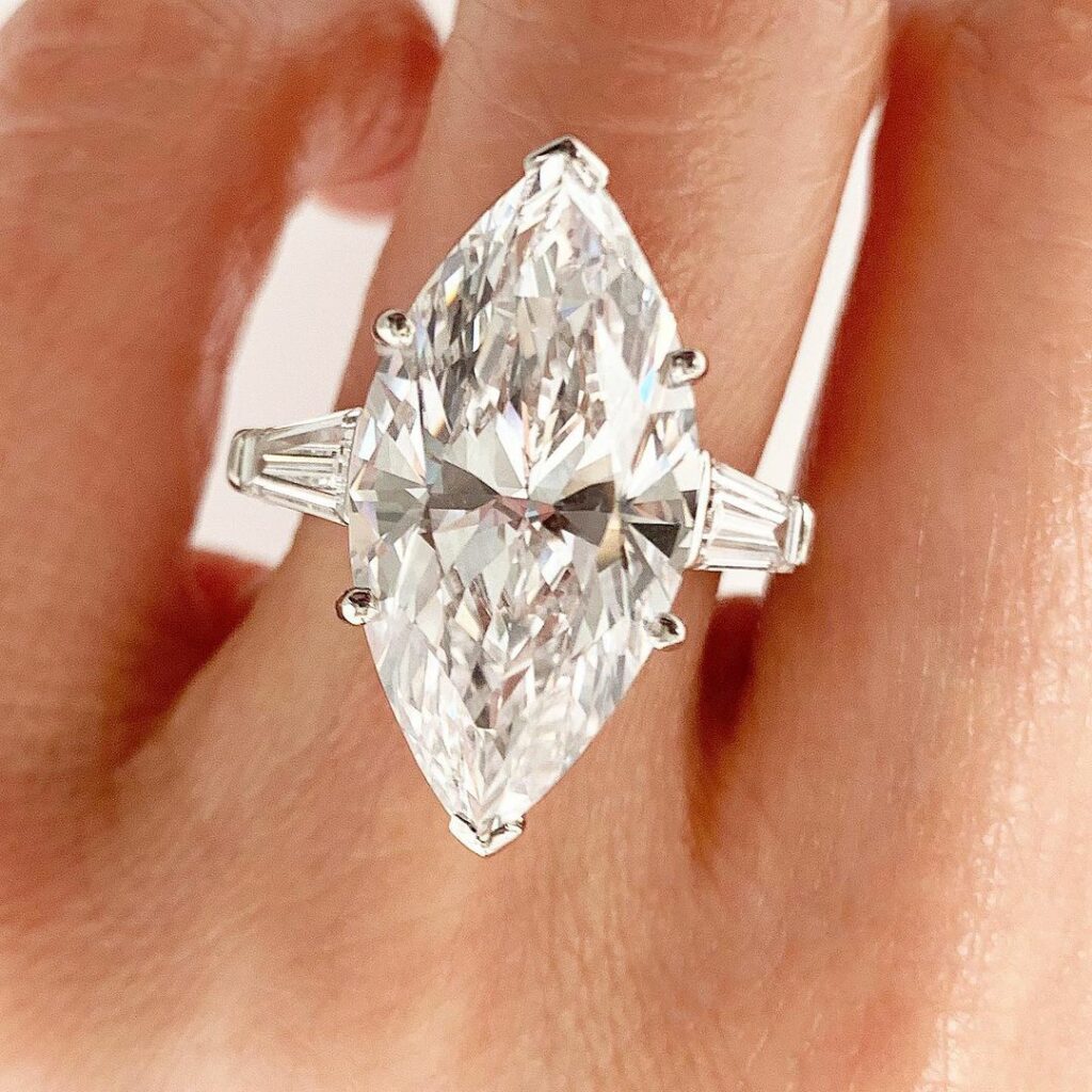 10 carat marquise triology diamond ring